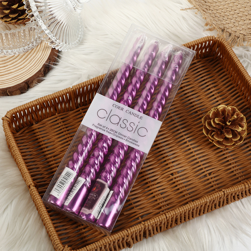 4pcs European-style Long-pole  - Holiday Candle Set ulasan dan harga