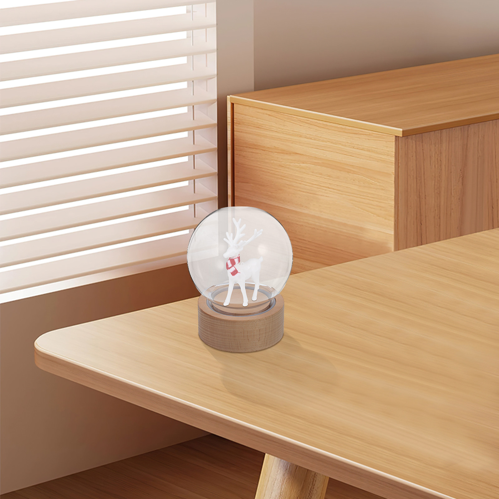 Clear Snow Globe Music Box Gla - Snow Globe Musical ulasan dan harga