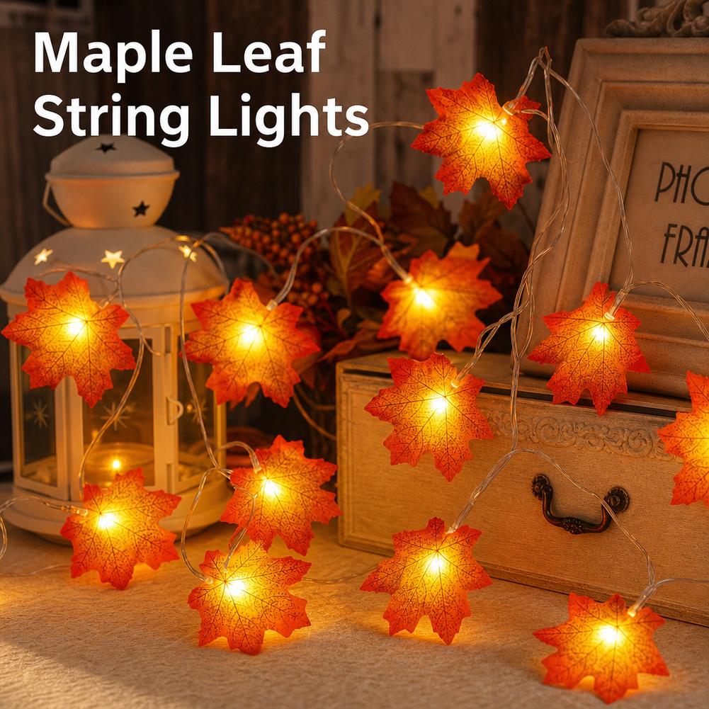 Maple Leaf Garland String Ligh - Led Fairy String Lights ulasan dan harga