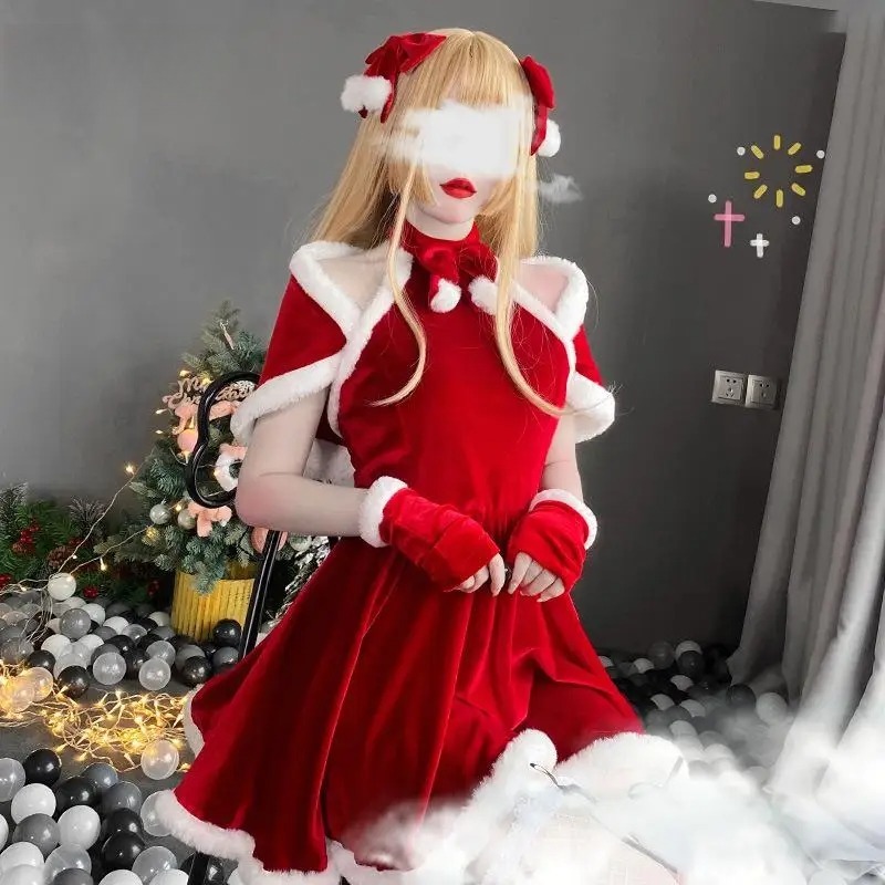 Christmas Cosplay Costume Dres - Elf Costume Christmas ulasan dan harga