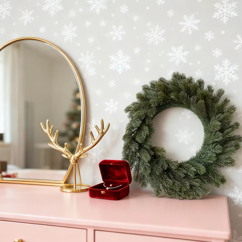 Artificial Pine Wreath Plant C - Christmas Wreath Fake ulasan dan harga