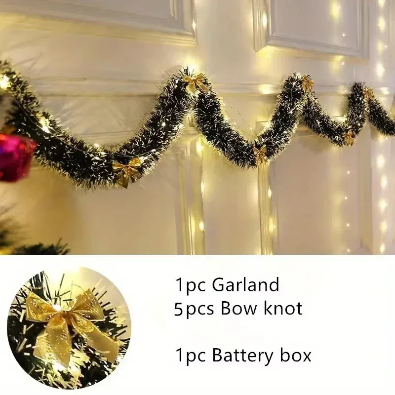 2M LED Light Christmas Tinsel  - Tinsel Garland Decoration ulasan dan harga