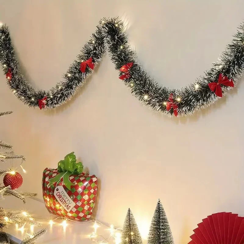 2M LED Light Christmas Tinsel  - Tinsel Garland Decoration ulasan dan harga